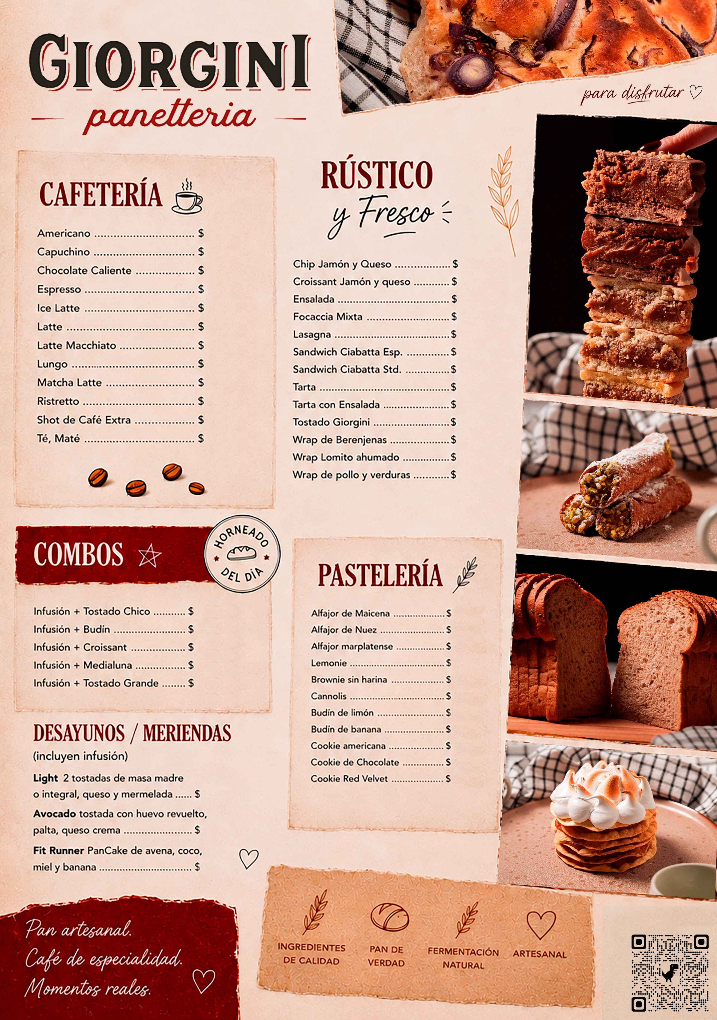 Menú Giorgini Panetteria